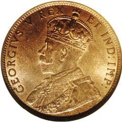 George V Cent 1911, KM15, MS67 Red & Brown NGC, an attr George V Cent 1911, 