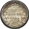 Image 2 : Victoria 5 Cent silver 1886 "Large 6", KM2 MS64 PCGS N Victoria 5 Cent silver 1886 "Large 6",