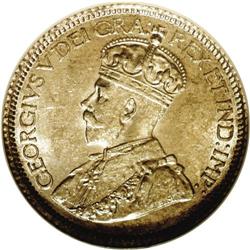 George V 10 Cents 1914, KM23, NGC Graded MS62 George V 10 Cents 1914,