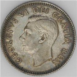 George VI Specimen 10 Cents 1949, KM34, slightly mishan George VI Specimen 10 Cents 1949,