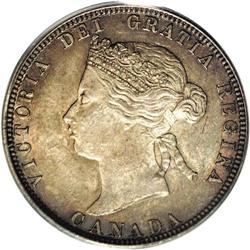 Victoria 25 Cents 1870, KM5 PCGS, Graded AU58, This i Victoria 25 Cents 1870,