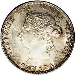 Victoria 25 Cents 1874H, KM5, NCG Graded MS62. The coin Victoria 25 Cents 1874H,
