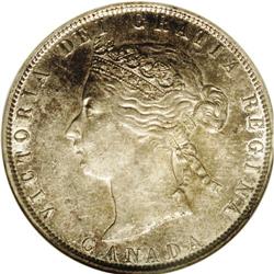 Victoria 50 Cents 1872H, KM6, AU55 NGC, a semi-lustrous Victoria 50 Cents 1872H,