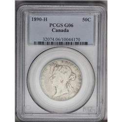 Victoria 50 Cents 1890H, KM6, G6 PCGS, this is an attra Victoria 50 Cents 1890H,