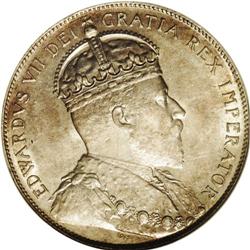 Edward VII 50 Cents 1906, KM12, MS61 NGC, a decent exam Edward VII 50 Cents 1906,