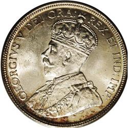 George V 50 Cents 1936, KM25a MS64 PCGS, a super nice e George V 50 Cents 1936,