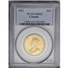 Image 3 : George V Ten Dollars 1912, KM27, MS62 PCGS, a nice and George V gold Ten Dollars 1912,