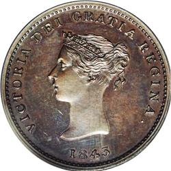 New Brunswick Victoria Half Penny Token 1843, Ch-NB-1A1 New Brunswick Victoria Half Penny Token 1843