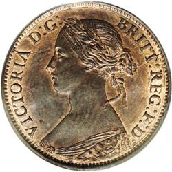 Nova Scotia, Half Cent 1861, KM7, MS64RB PCGS, a super Nova Scotia, Half Cent 1861,