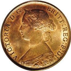 Nova Scotia Victoria Cent 1861, KM8, MS64Red and Brown Nova Scotia Victoria Cent 1861,