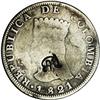 Image 1 : Republic Countermarked Coinage, KM10, Colombia-Cundinam Republic Countermarked Coinage, 