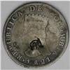 Image 3 : Republic Countermarked Coinage, KM10, Colombia-Cundinam Republic Countermarked Coinage, 