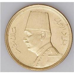 Kingdom and Republic gold Pair, KM353 50 Piastres 1930, Kingdom and Republic gold Pair, 