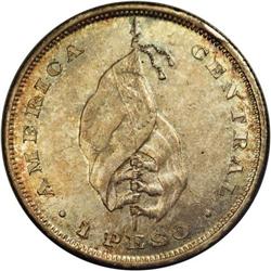 Republic Flag Peso 1892, KM114, choice toned AU-UNC, a Republic Flag Peso 1892, 