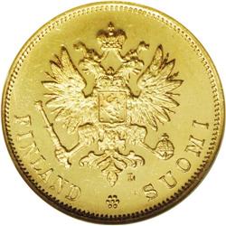 Russian Duchy gold 10 Markkaa 1904L, KM-8.2, MS64 Proof Russian Duchy gold 10 Markkaa 1904L,