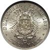 Image 2 : Hamburg. Free City 2 Mark 1876J, KM290, MS67 NGC. A fro Hamburg. Free City 2 Mark 1876J, 