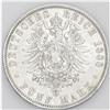 Image 2 : Prussia. Wilhelm II 5 Marks 1888A, KM513, VF once dippe Prussia. Wilhelm II 5 Marks 1888A, 