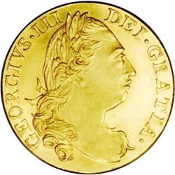 George III Proof "Rose" guinea, 1774. S-3728. WR-95. Pl George III Proof "Rose" guinea, 1774. 