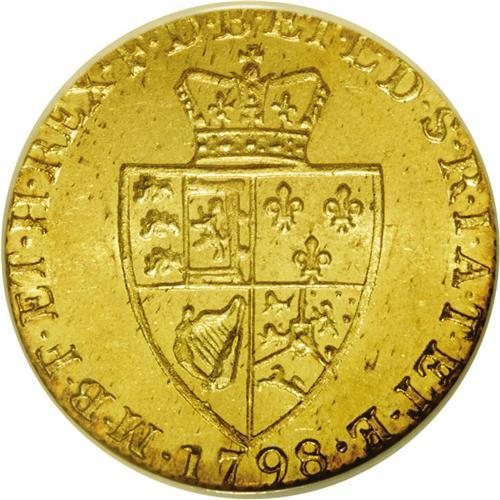 III Spade guinea, 1798. S3729. MS62 NGC. A hand III