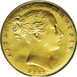 Victoria young head Full Brockage sovereign, 1856. S-38 Victoria young head Full Brockage sovereign,