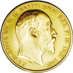 Edward VII sovereign, 1902. S-3969. Polished Matte Proo Edward VII sovereign, 1902. 