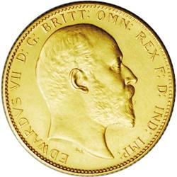 Edward VII sovereign, 1902. S-3969. Matte Proof, light Edward VII sovereign, 1902. 