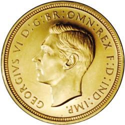 George VI Proof sovereign, 1937. S-4076. Brilliant Proo George VI Proof sovereign, 1937. 
