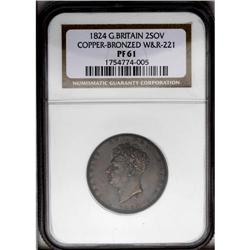 George IV pattern 2 Pounds, 1824. WR-221 (the gold vers George IV pattern 2 Pounds, 1824. 