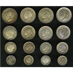 Quartet of Maundy sets, George V: 1923, S-4027, a lovel Quartet of Maundy sets, George V: 