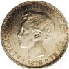 Alfonso XIII Peso 1895 PGV, KM24, AU55 NGC, almost iden Alfonso XIII Peso 1895 PGV, 