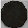 Image 4 : Ten-sided uniface 10 Kopecks leather token 1762, Crown Ten-sided uniface 10 Kopecks leather token 17