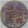 Image 2 : One Cent bronze 1791, KM1, Uncirculated with multi-hued One Cent bronze 1791, 