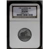 Image 3 : Twenty Cents bronzed Proof 1791, KM4a, PF64 NGC. Long d Twenty Cents bronzed Proof 1791, 