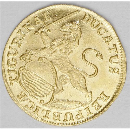 Zurich. Gold Ducat 1743/39, KM140, superb brilliant UNC Zurich. Gold