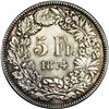 Image 1 : Confederation 5 francs 1874B, KM11, no dot, Choice Unci Confederation 5 francs 1874B, 