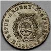 Image 2 : La Rioja. 1/2 Real 1844-RB, KM18, lightly toned UNC, fu La Rioja. 1/2 Real 1844-RB, 