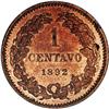 Image 1 : Republic Copper Pattern Centavo 1892 Pair, KM-Pn32, Pro Republic Copper Pattern Centavo 1892 Pair, 
