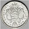 Image 1 : Republic 1/20 Boliviano 1865-FP, KM149, lustrous UNC, f Republic 1/20 Boliviano 1865-FP, 