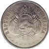 Republic Boliviano 1879-FE, KM160.2, MS61 NGC, nicely s Republic Boliviano 1879-FE, 
