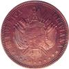 Image 1 : Republic Copper Pattern Boliviano 1868, KM-Pn32, reeded Republic Copper Pattern Boliviano 1868, 