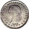 Image 1 : Republic 5 Decimos 1869 Medellin, KM153.2, AU55 NGC, bo Republic 5 Decimos 1869 Medellin, 