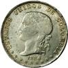 Republic 5 Decimos 1884/3 Medellin, KM161.1, MS61 NGC, Republic 5 Decimos 1884/3 Medellin, 