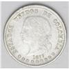 Republic 50 Centavos 1877 Bogota, KM177.1, nice AU, vag Republic 50 Centavos 1877 Bogota, 