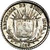 Image 1 : Republic 1/16 Peso 1855/0-JB, KM101, MS63 NGC, a sharpl Republic 1/16 Peso 1855/0-JB, 