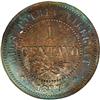 Image 2 : Republic Pattern Centavo 1877E, KM-E2.2, Proof 64 NGC B Republic Pattern Centavo 1877E, 