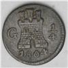 Image 1 : Carlos IV 1/4 Real 1804G, KM59, darkly toned VF-XF, ver Carlos IV 1/4 Real 1804G, 