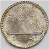 Image 2 : Central American Republic 1/4 Real 1844G, KM1, superb t Central American Republic 1/4 Real 1844G, 