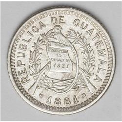 Republic 10 Centavos 1881, KM204, nice UNC, abundant mi Republic 10 Centavos 1881, 