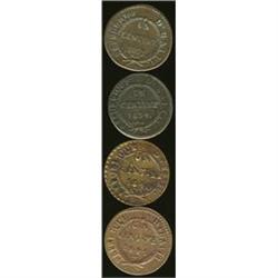 Republic Centime - Four Dates, KMA21, 1832-An 29, nice Republic Centime - Four Dates, 