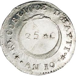 Republic 25 Centimes An 10 (1813), KM12.1, MS66 NGC, an Republic 25 Centimes An 10 (1813), 